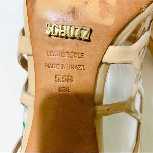 SCHUTZ•JULIANA CAGED HEEL NUDE size 5.5 - Picture 8 of 13